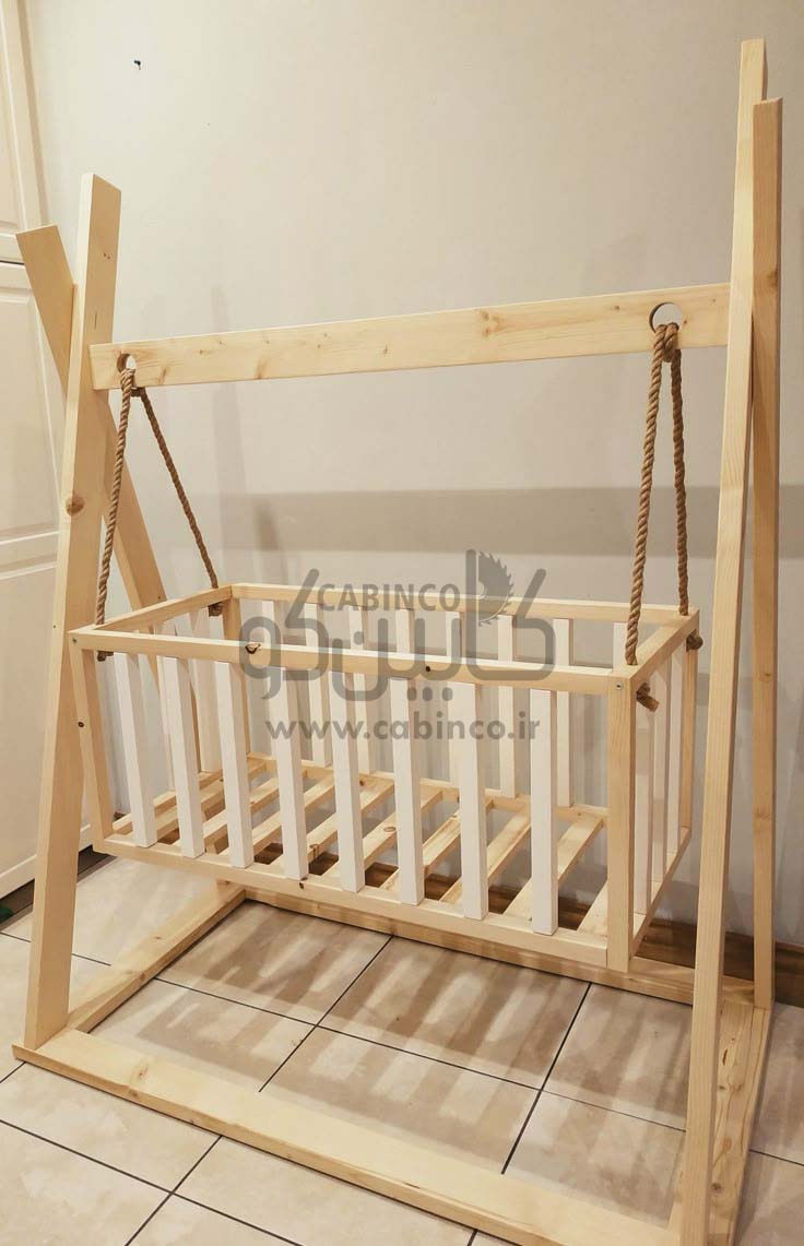 گهواره چوبی نوزادی مدل TN1003
