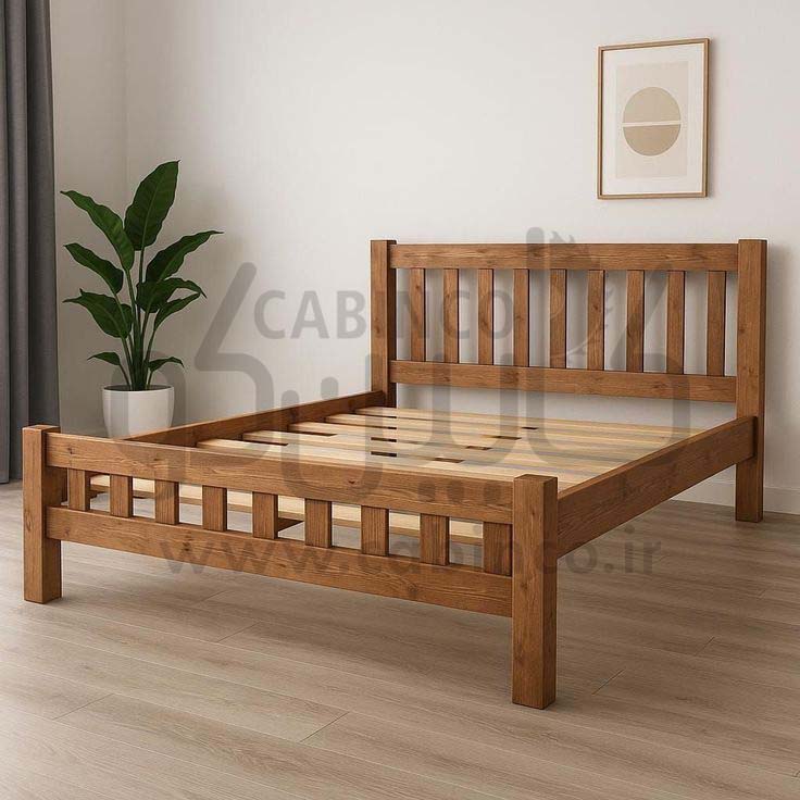 تخت خواب چوبی مدل TN1014