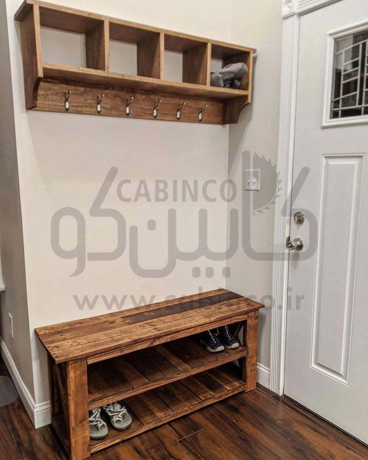 جاکفشی چوبی مدل J1012